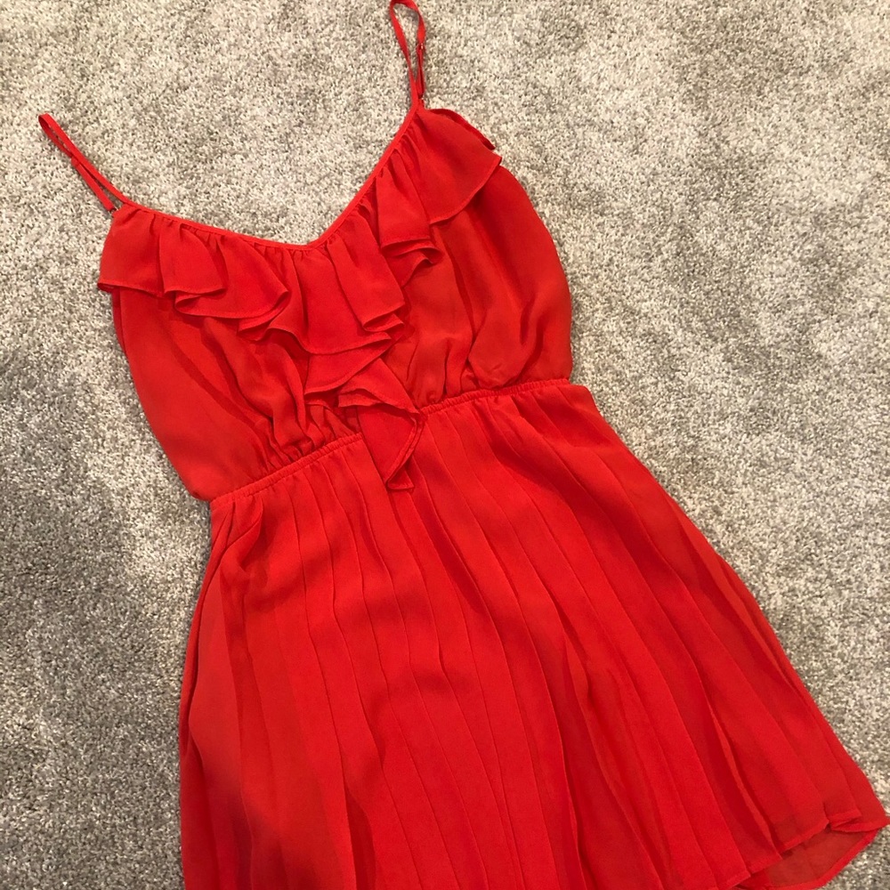 Red Cocktail Dress Ruffles!